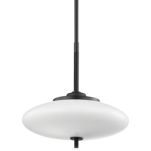 Fallon 2 Light 18 inch Satin Black/Black Leather Pendant Ceiling Light