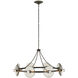 Circumstellar 8 Light 37.25 inch Black Iron Disc Chandelier Ceiling Light