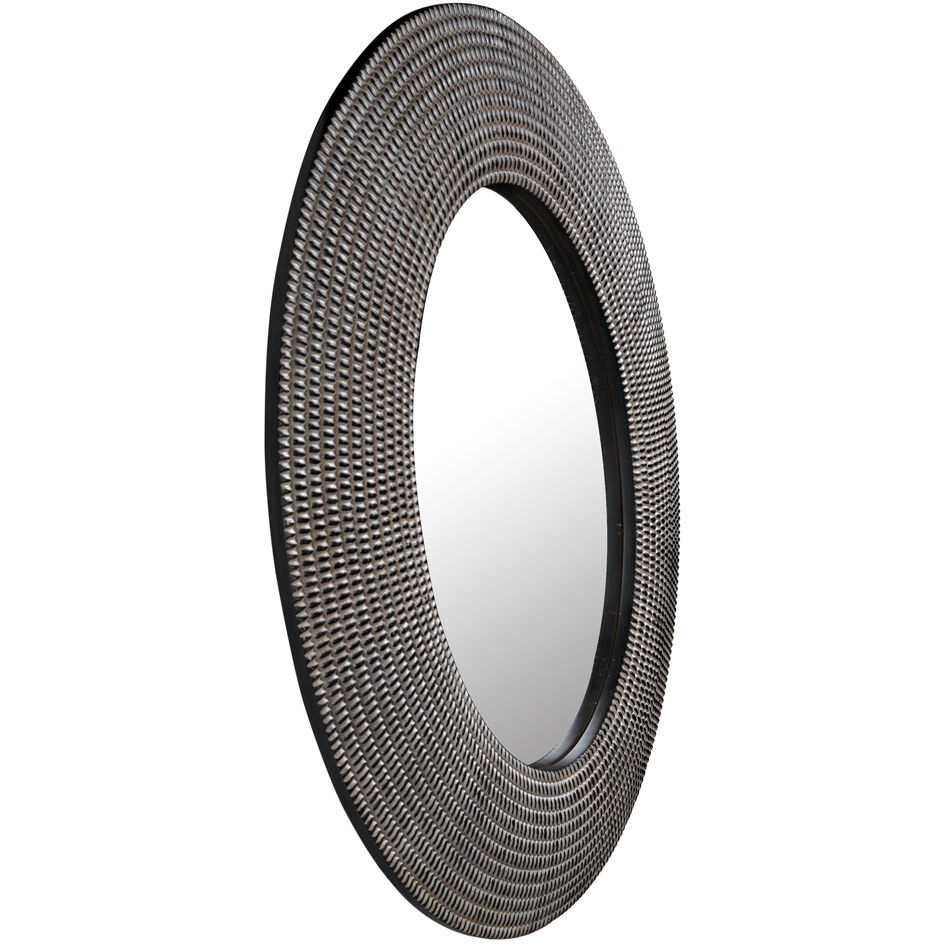 Coco 43.5 X 36 inch Ebony Walnut and White Mirror