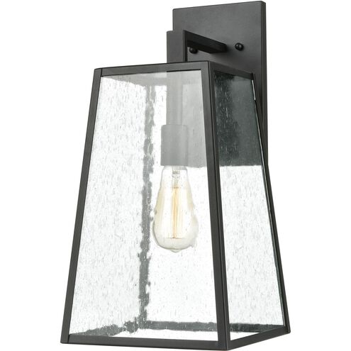 Meditterano 1 Light 18 inch Matte Black Outdoor Wall Sconce
