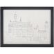 Neuschwanstein Castle White with Clear and Black Framed Wall Art