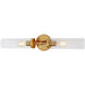 Alford 2 Light 26 inch Satin Brass Bathroom Wall Sconce Wall Light