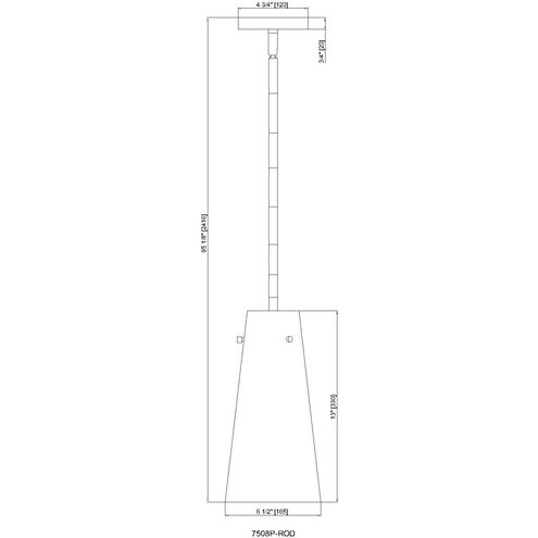 Kira 1 Light 6.5 inch Matte Black Pendant Ceiling Light