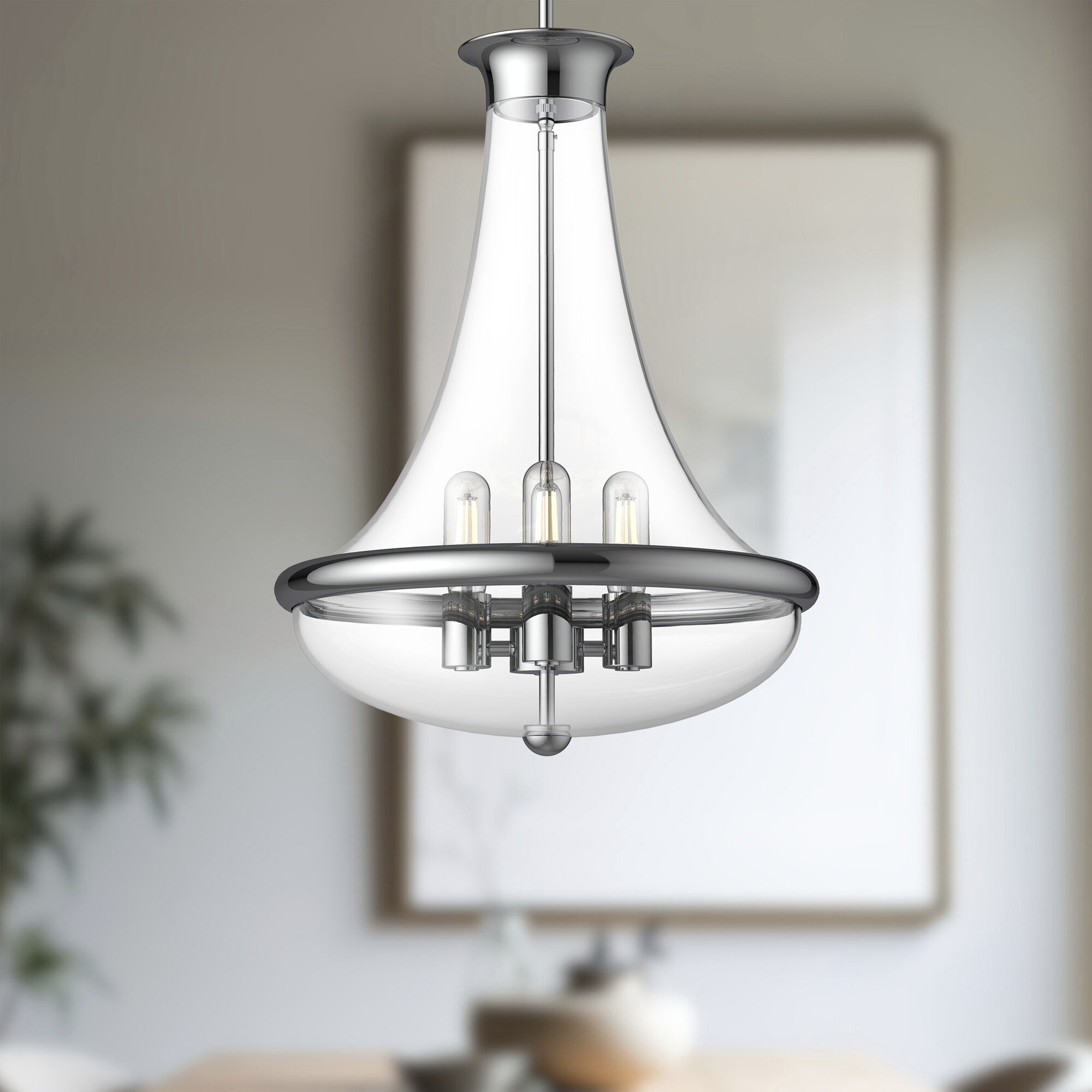 Alora Mood Marcel 4 Light 17.5 inch Chrome Pendant Ceiling Light
