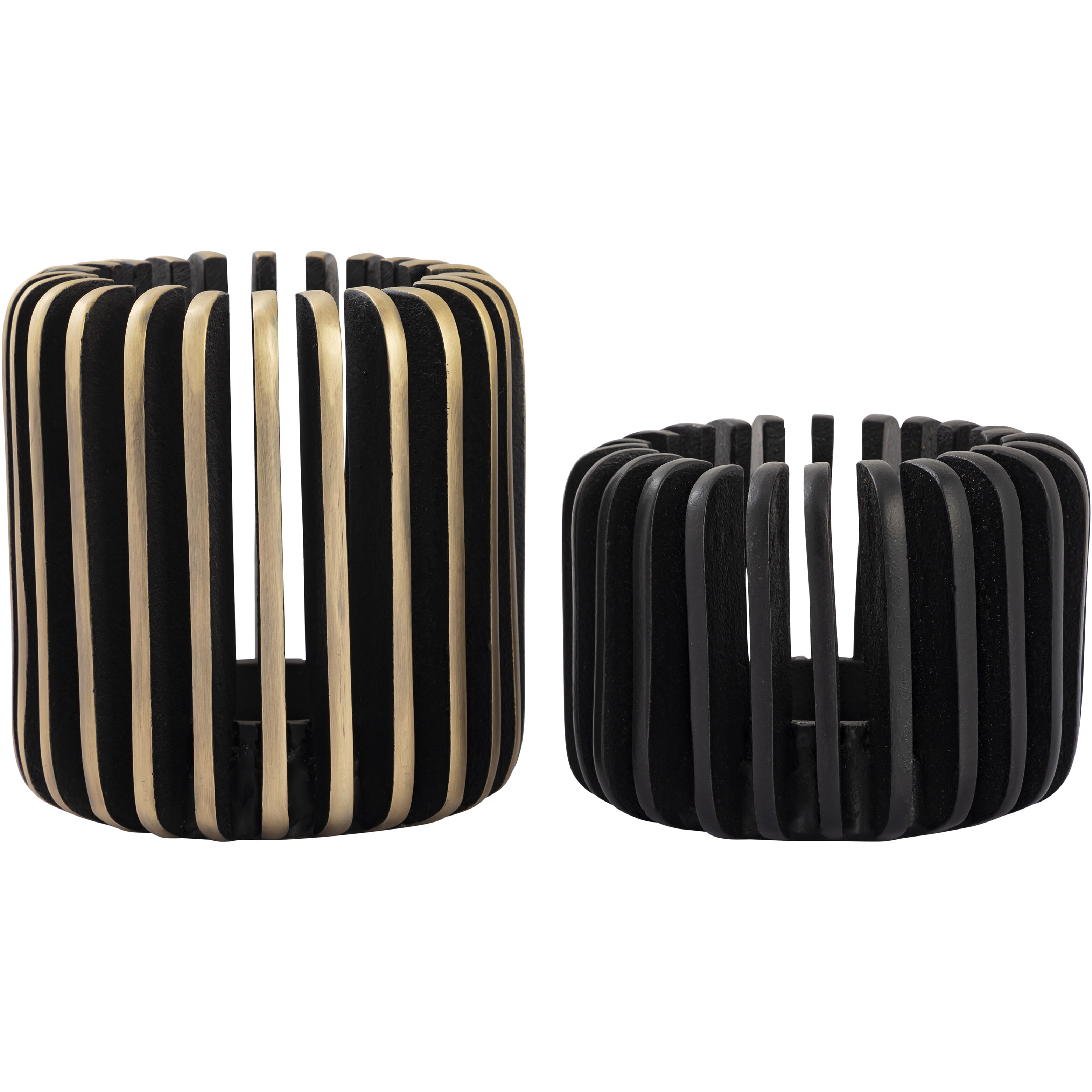 Louver 6.5 X 5 inch Candleholder in Black