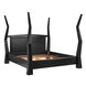 Patras Hand Rubbed Black Bed, Eastern King