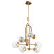 Drea 8 Light 29 inch Aged Brass Pendant Ceiling Light