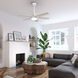 Georgetown 52 inch Fresh White with Light Oak and Fresh White Blades Ceiling Fan