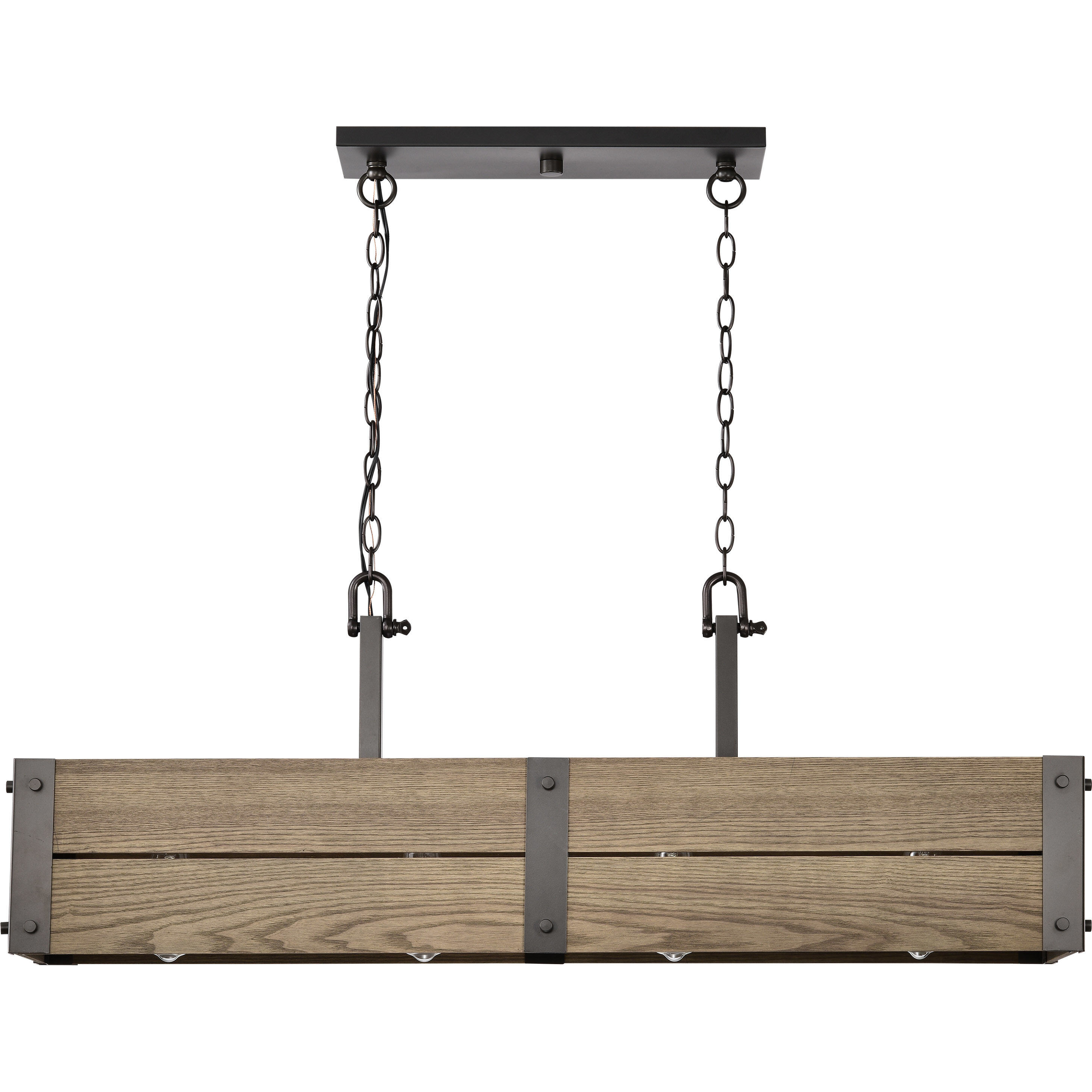 Winchester 4 Light 40.75 inch Bronze Trestle Ceiling Light