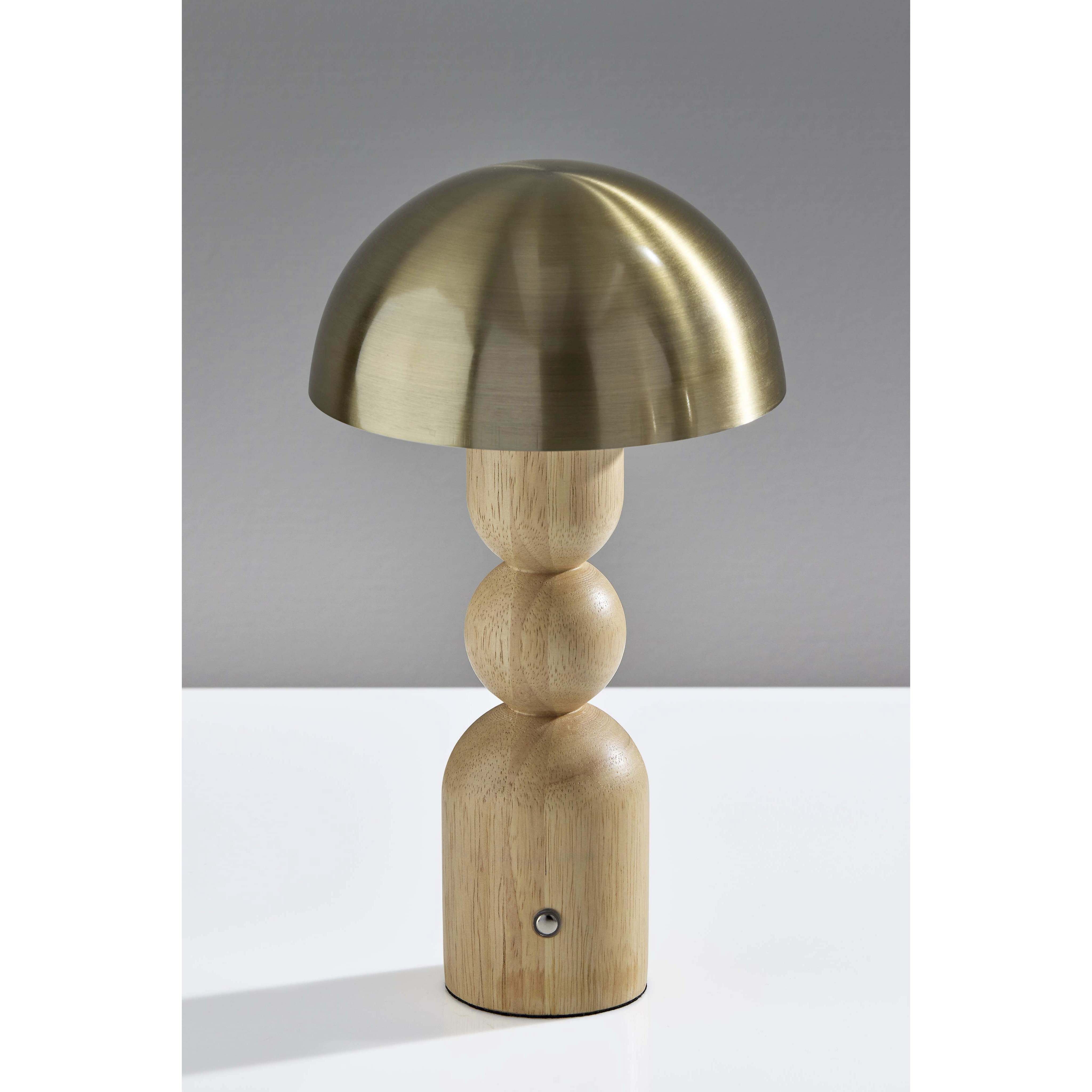 Connie 10.75 inch 2.00 watt Natural and Antique Brass Cordless Table Lamp Portable Light
