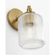C&M by Chapman & Myers Barstow 1 Light 4.5 inch Burnished Brass Bath Vanity Wall Light