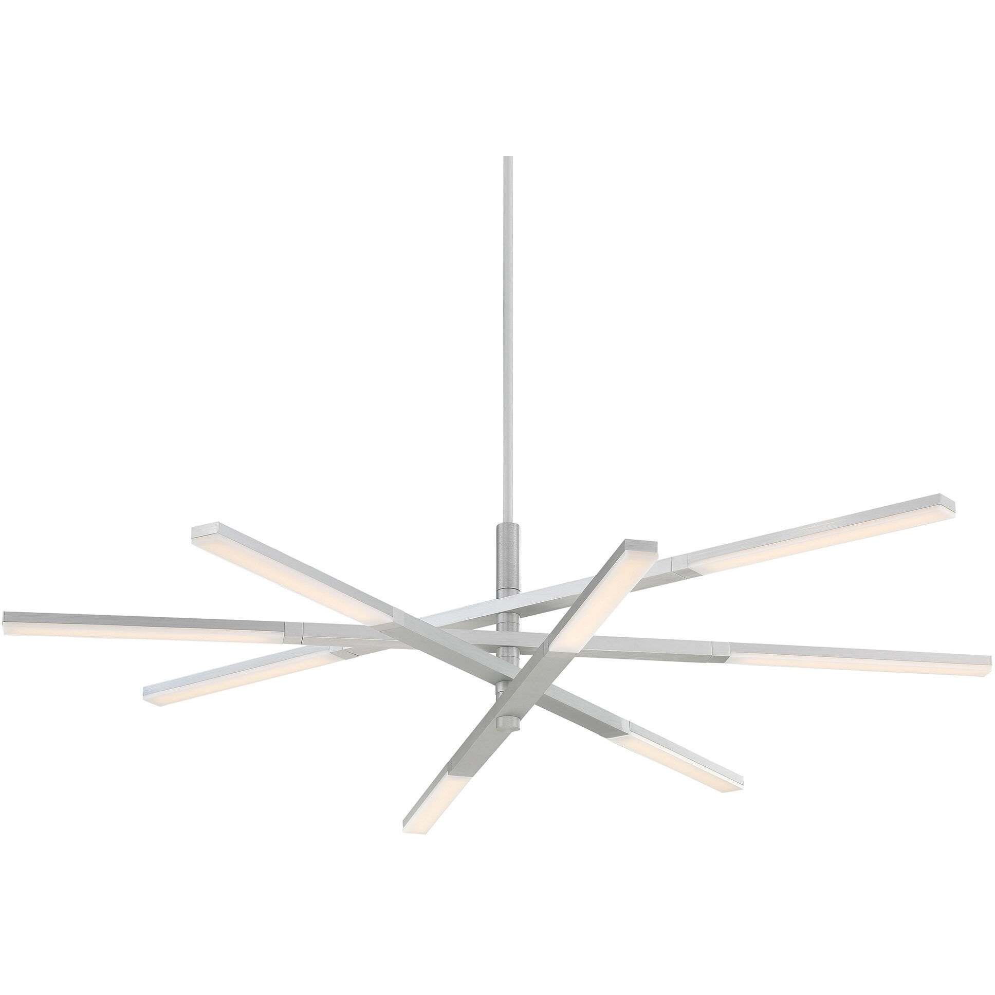 Stacked LED 48 inch Brushed Aluminum Chandelier Ceiling Light