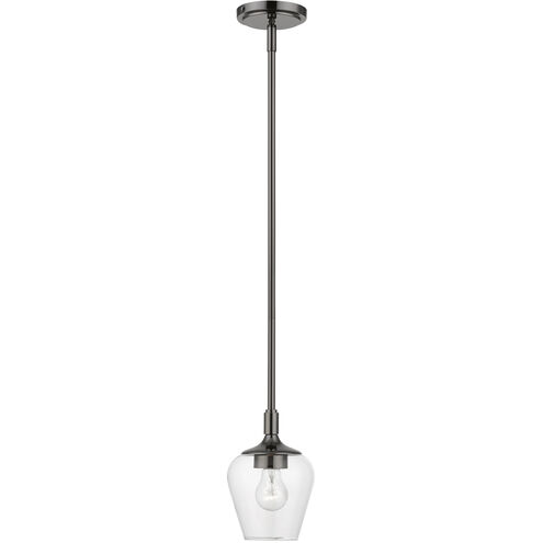 Willow 1 Light 6 inch Black Chrome Single Pendant Ceiling Light, Single