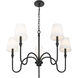 Jisele 5 Light 30 inch Matte Black Chandelier Ceiling Light