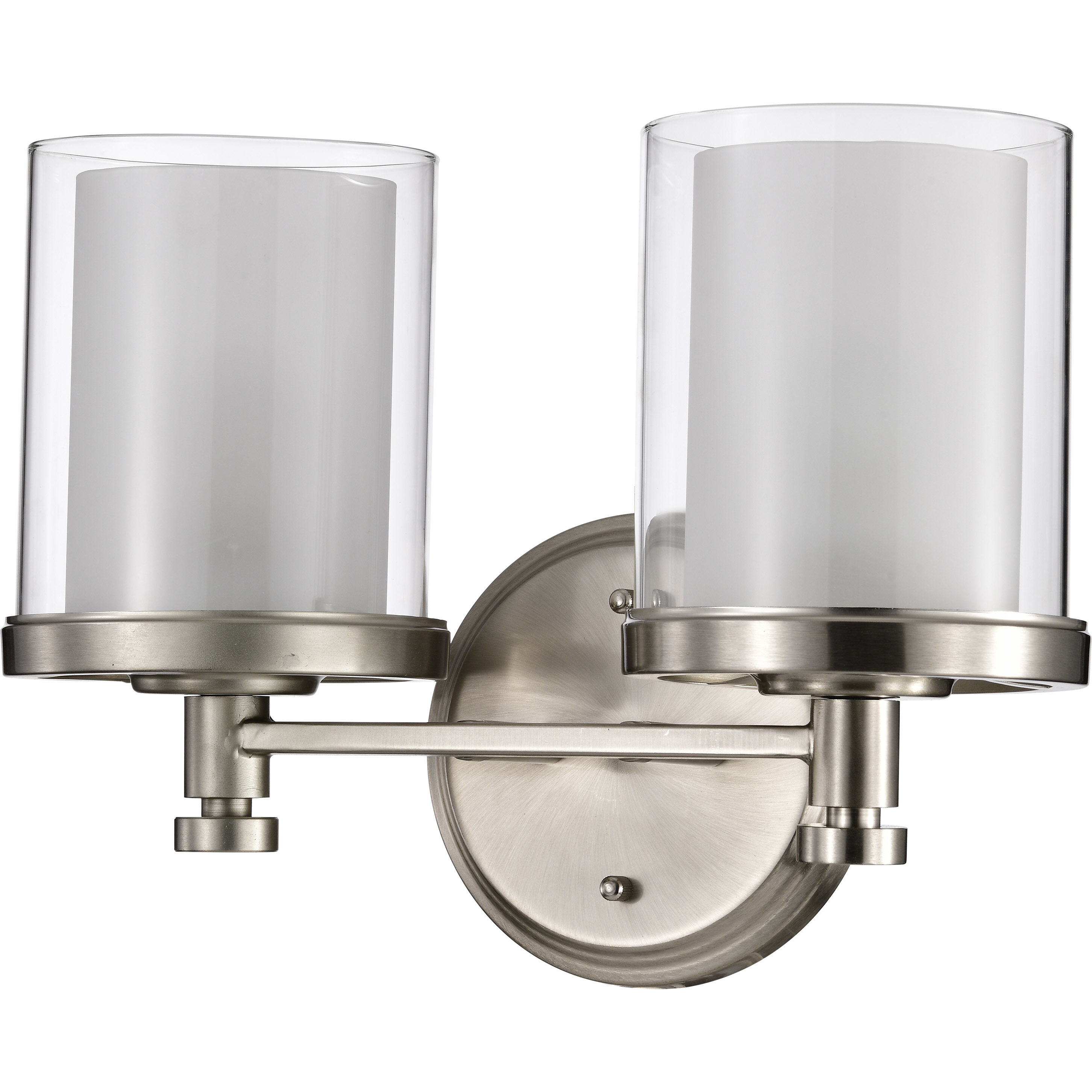 Decker 2 Light 14 inch Brushed Nickel Vanity Light Wall Light