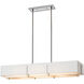 Exos 4 Light 46.6 inch Sterling Pendant Ceiling Light in Natural Anna