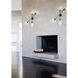 Calumet 4 Light 4.5 inch Matte Black and Polished Nickel Wall Sconce Wall Light