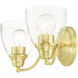 Montgomery 2 Light 13.5 inch Satin Brass Vanity Sconce Wall Light