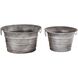 Fairhaven Galvanized with Brass Planter