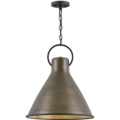 Winnie 1 Light 18 inch Dark Antique Brass with Distressed Black Indoor Pendant Ceiling Light
