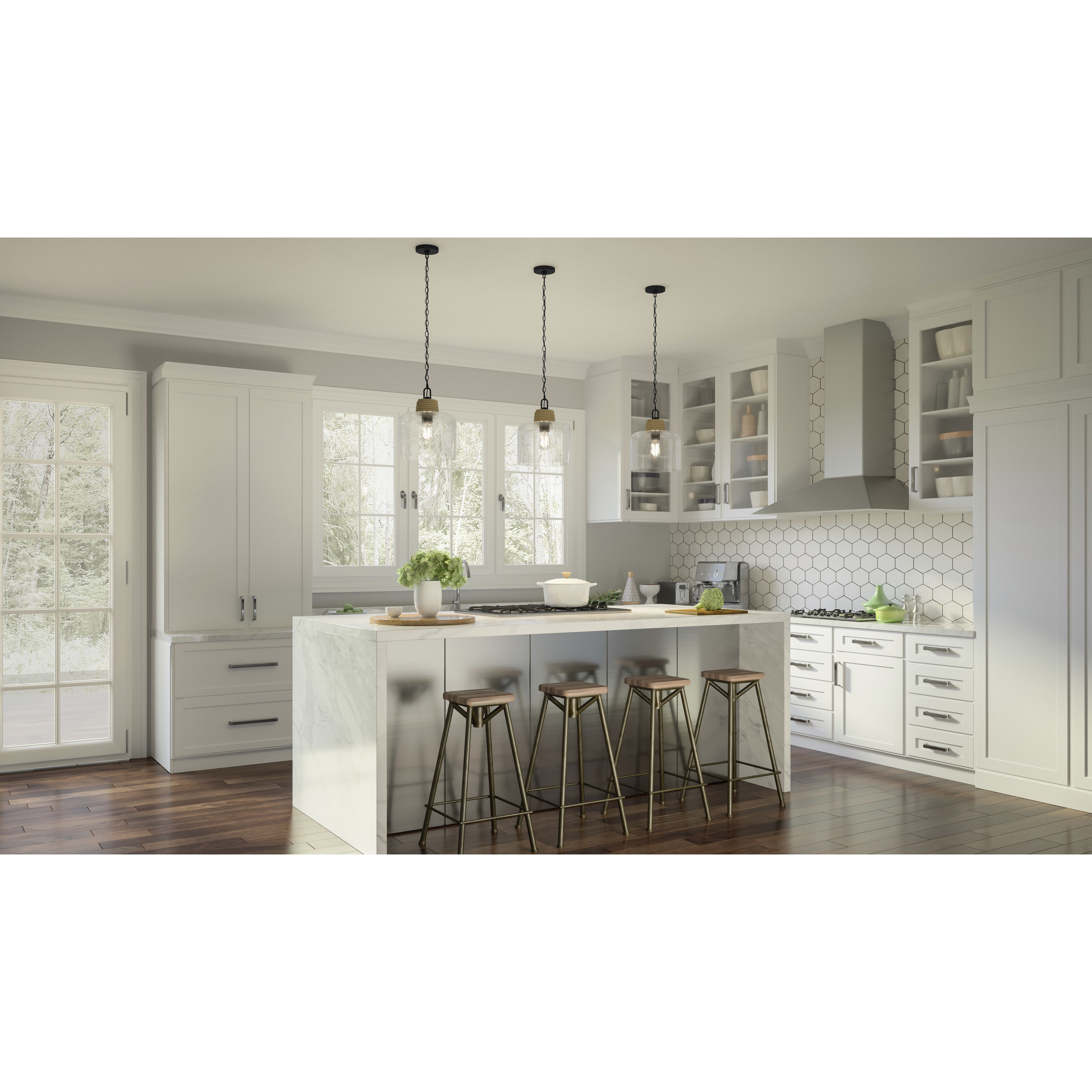 Baltic 1 Light 12 inch Matte Black Mini Pendant Ceiling Light