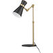 Soriano 25.25 inch 60.00 watt Matte Black and Heritage Brass Table Lamp Portable Light