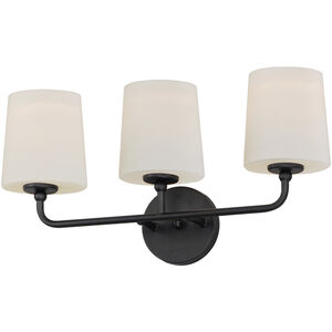 Bristol 3 Light 21 inch Black Bath Vanity Wall Light