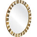 Jimma 30 X 30 inch Horn with White and Mirror Wall Mirror