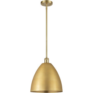 Ballston Dome LED 12 inch Satin Gold Pendant Ceiling Light