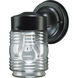 Jelly Jar 1 Light 7.5 inch Gloss Black Outdoor Wall Lantern