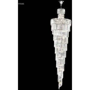Contemporary Europa 39 Light Silver Large Entry Crystal Chandelier Ceiling Light