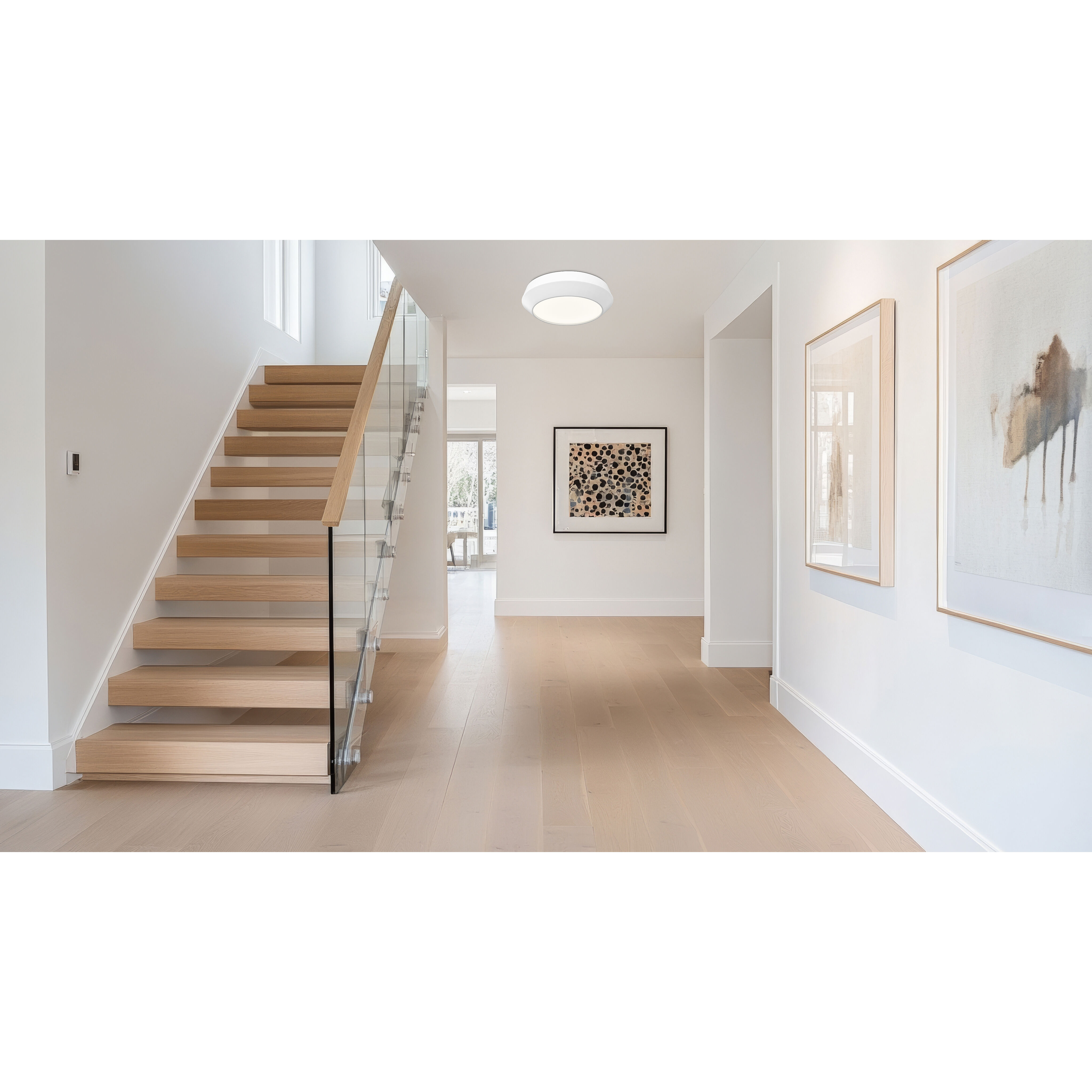 Quasars LED 12 inch Matte White Flush Mount Ceiling Light