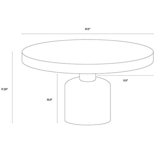 Elmira 31.5 X 17.25 inch Grey Outdoor Coffee Table