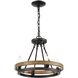Ramsey 4 Light 16 inch Matte Black with Aspen Chandelier Ceiling Light