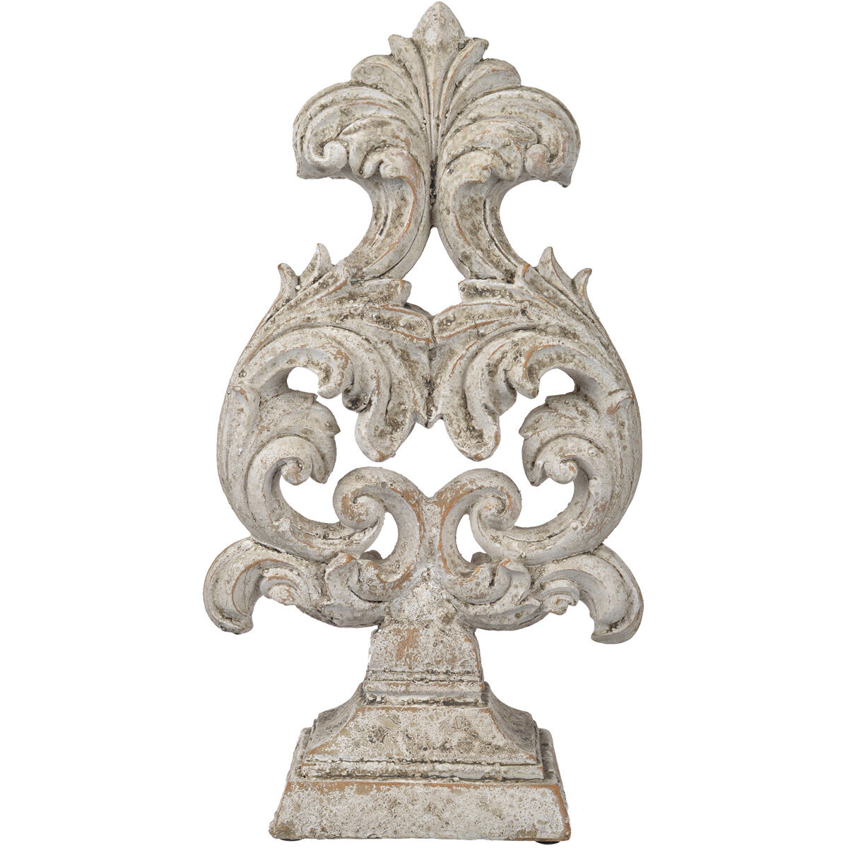 Cornelius Aged White Decor Accent