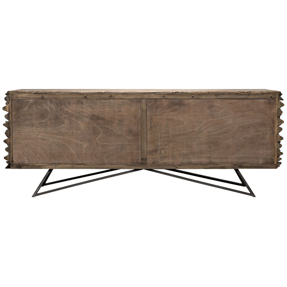 New York 87 X 23 inch Old Wood Sideboard
