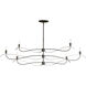Willow 6 Light 59.4 inch Dark Smoke Chandelier Ceiling Light, Large