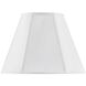 Empire White 14 inch Shade Spider, Vertical Piped Basic