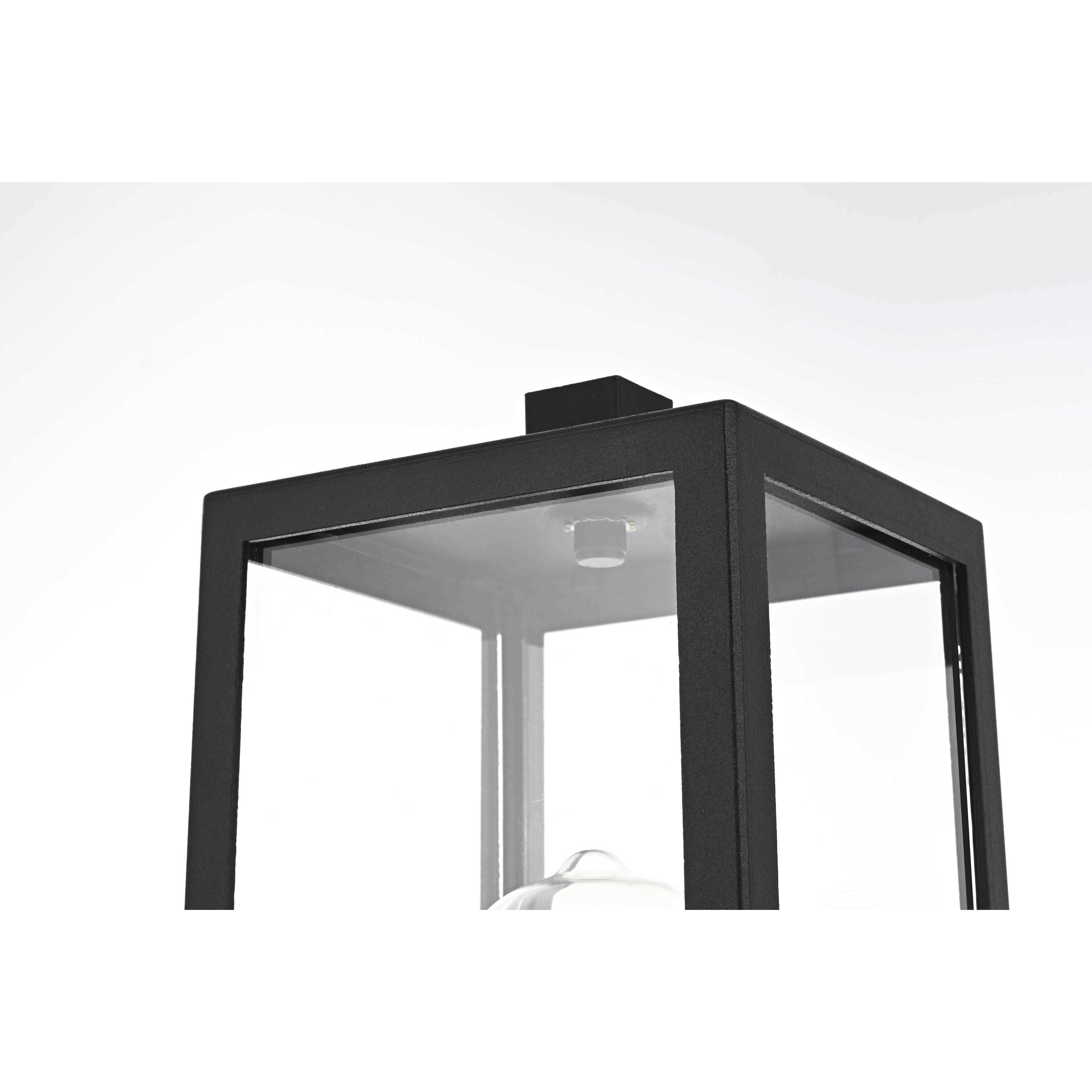 Veda 1 Light 15 inch Black Outdoor Post Light