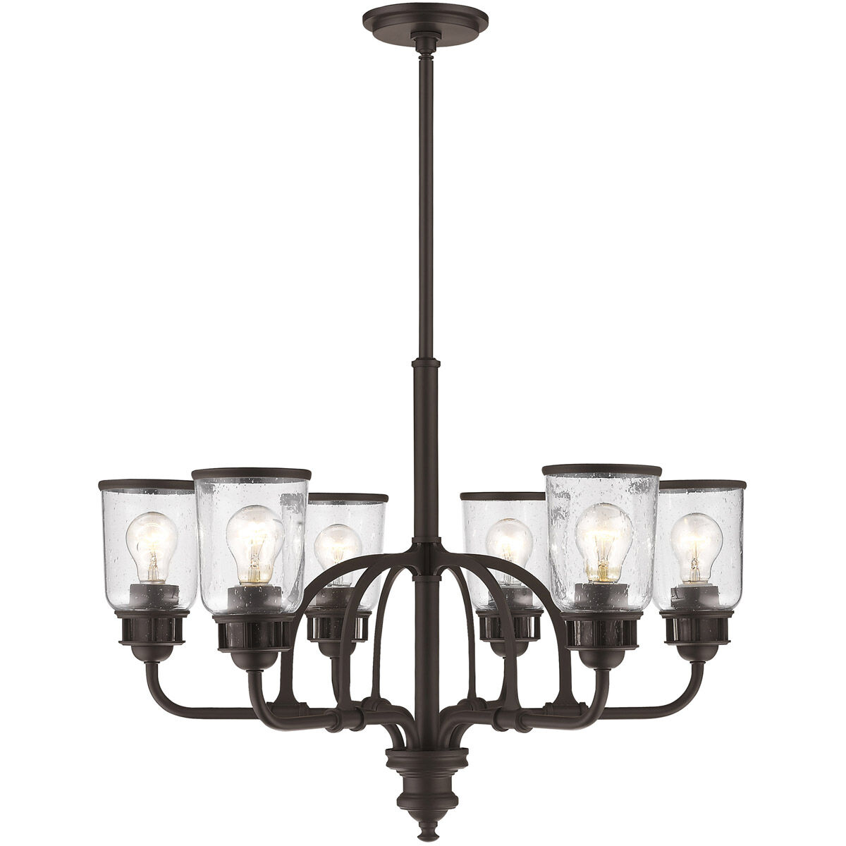 Lawrenceville 6 Light 26 inch Bronze Chandelier Ceiling Light