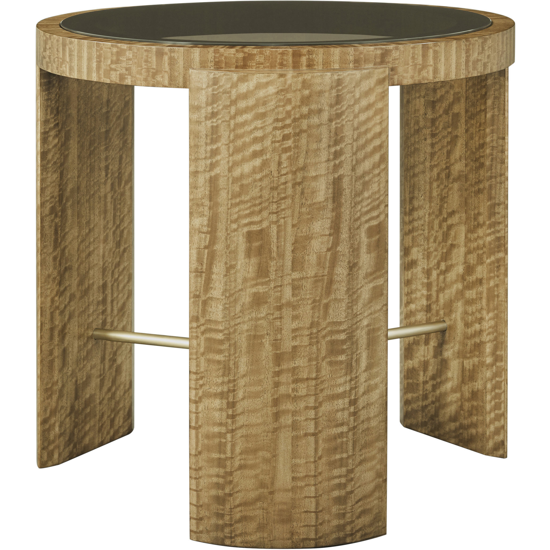 Jenson 25 X 25 inch Side Table, Wooden with Glass Top