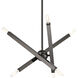 Monaco 6 Light 18 inch Black Chrome Chandelier Ceiling Light