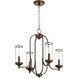 Collins 4 Light 22 inch Oiled Bronze Chandelier Ceiling Light