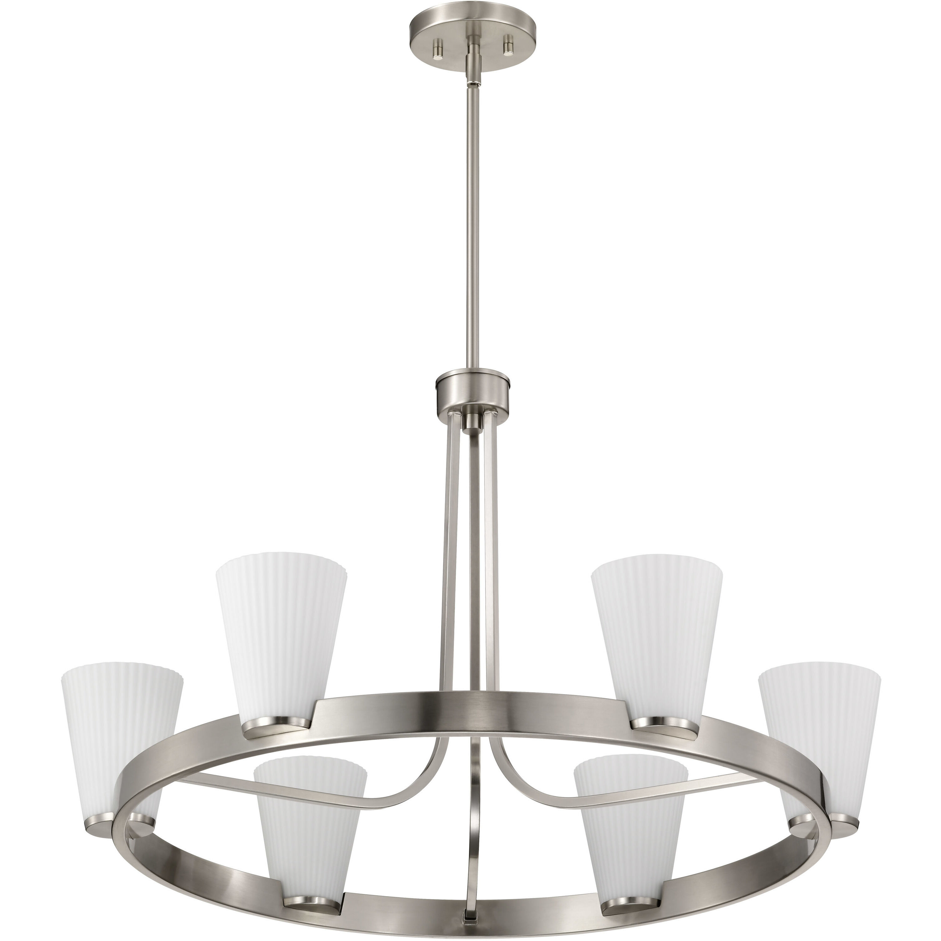Royale 30 inch Brushed Nickel Chandelier Ceiling Light