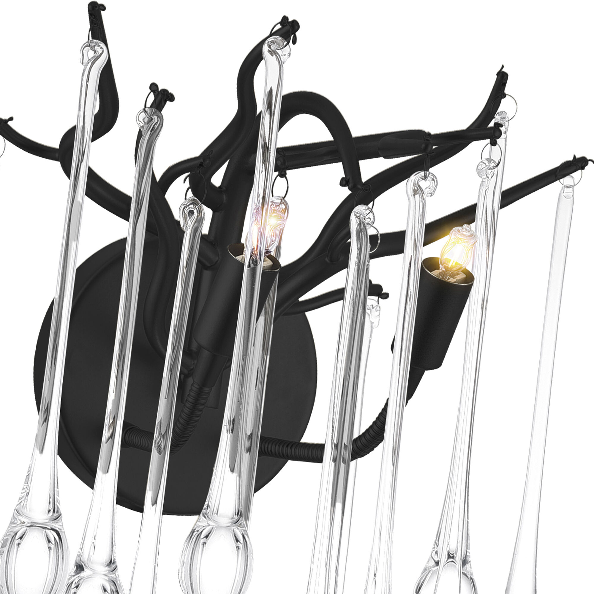 Anita 2 Light 10 inch Black Wall Light