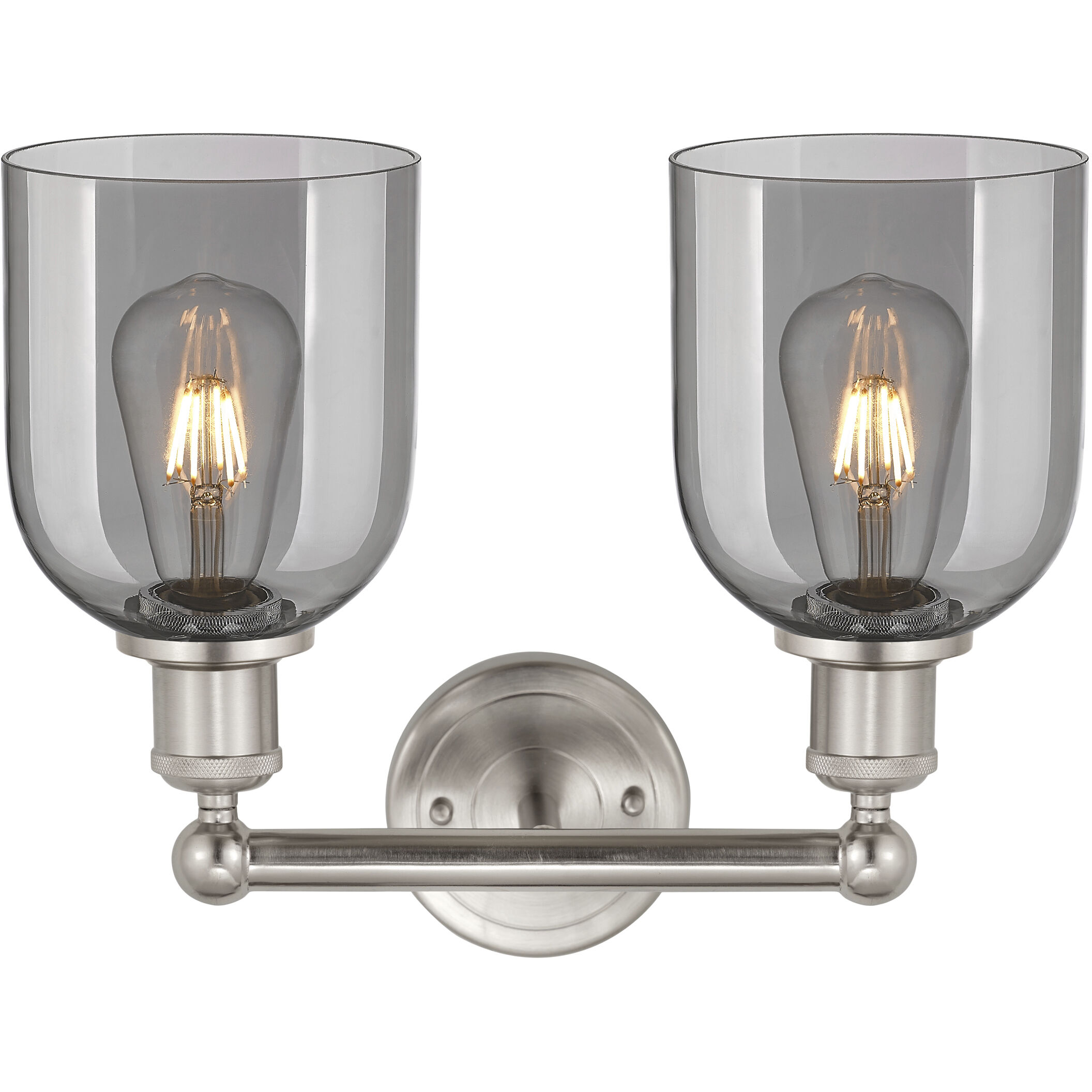 Edison Bella 2 Light 14.5 inch Brushed Satin Nickel Bath Vanity Light Wall Light