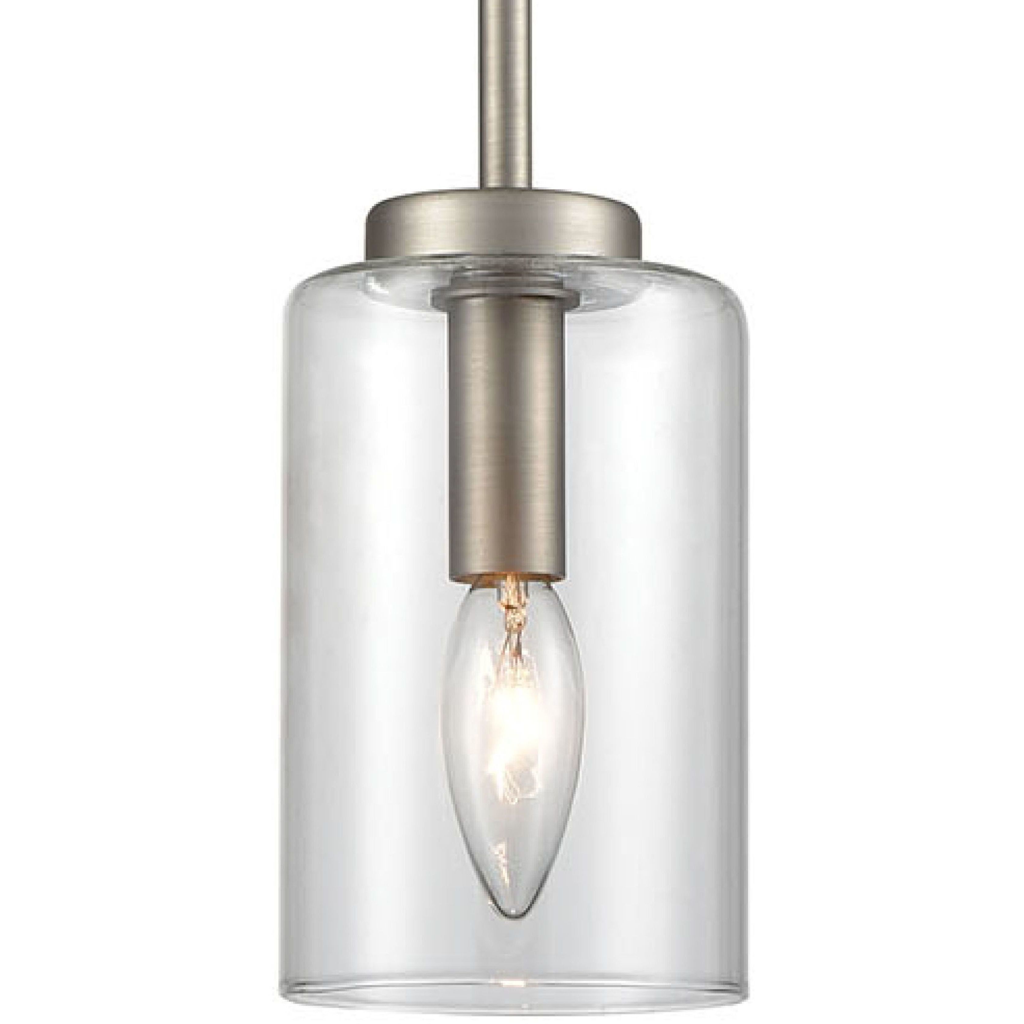 West End 1 Light 4.75 inch Brushed Nickel Mini Pendant Ceiling Light