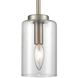 West End 1 Light 4.75 inch Brushed Nickel Mini Pendant Ceiling Light