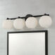 Ansley 4 Light 31 inch Matte Black Vanity Light Wall Light