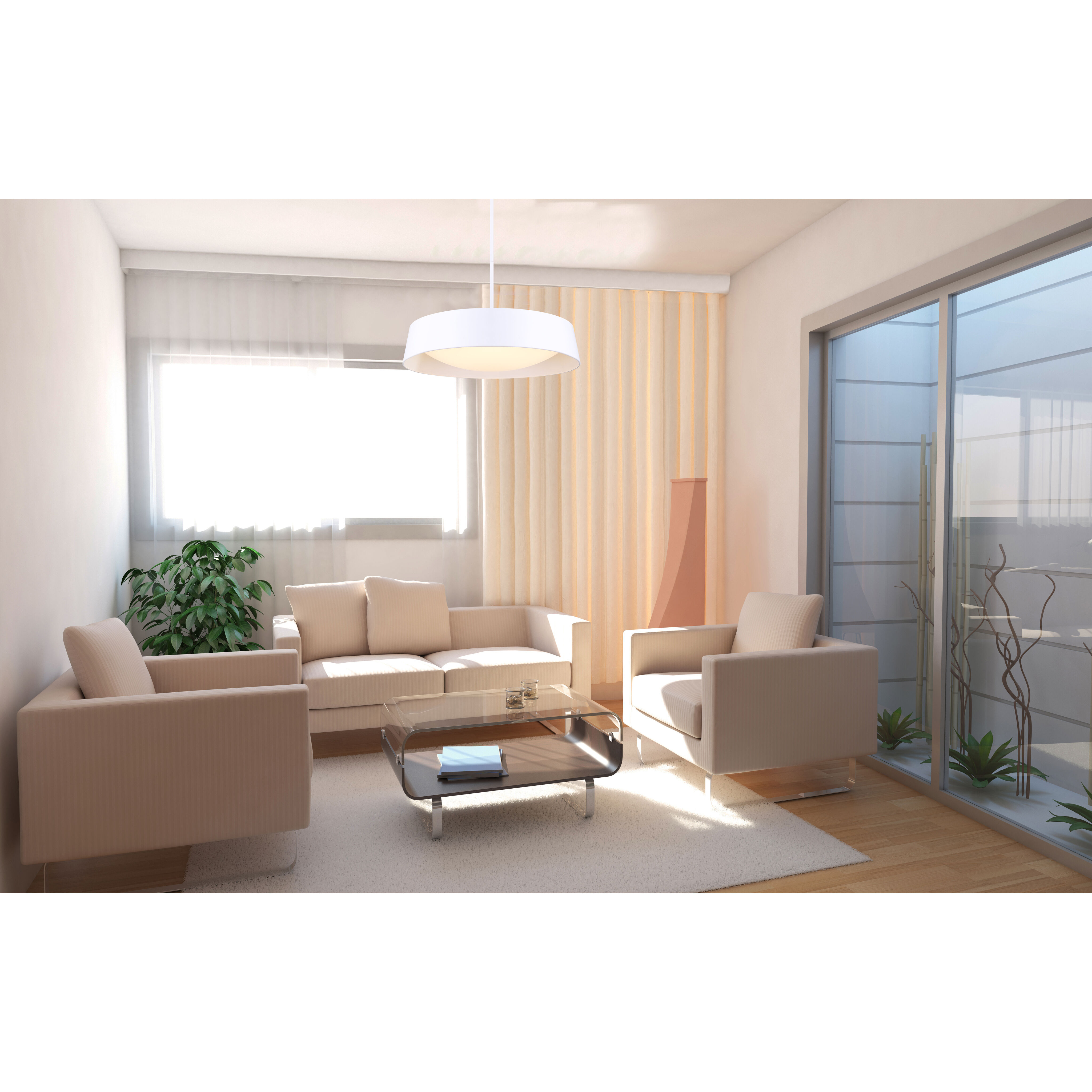 Adira LED 22 inch White Chandelier Ceiling Light